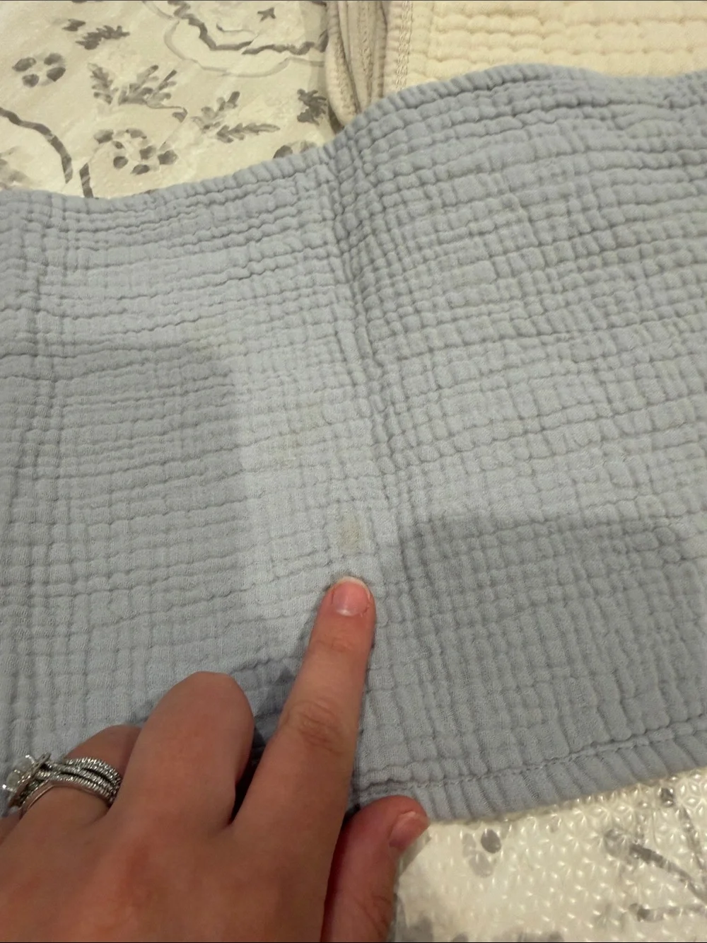 Muslin burp cloths and bibs